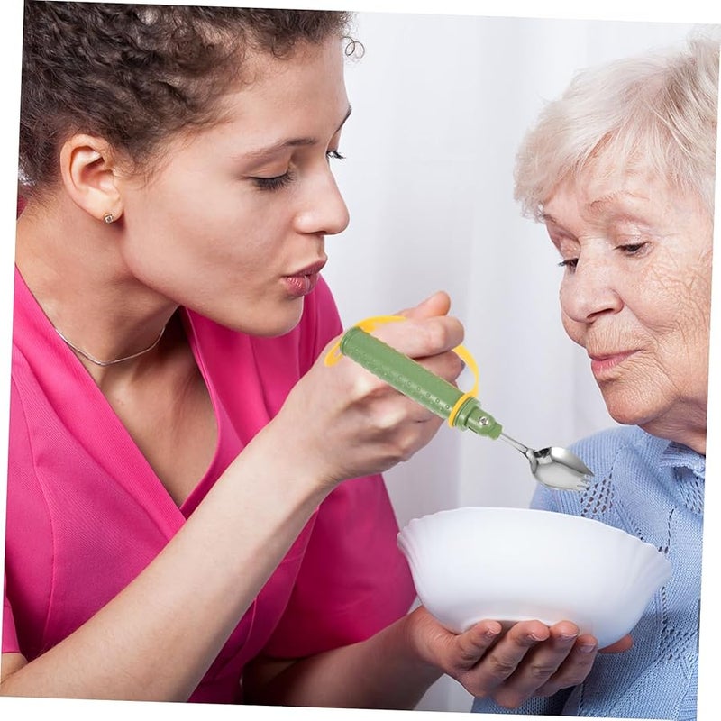 ملعقة قابلة للتعديل للأشخاص ذوي الإعاقة، أدوات مائدة محمولة بتصميم سهل التنظيف لليد - Image 2